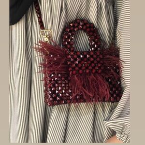 Handmade crystal women bag available with various colours